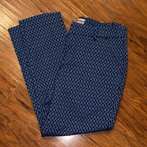 Merona Blue and Black Patterned Cropped Pants